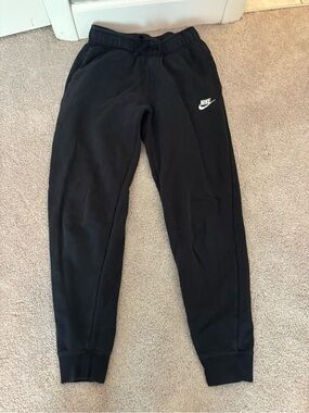 Women Nike Black Logo Jogger Pants